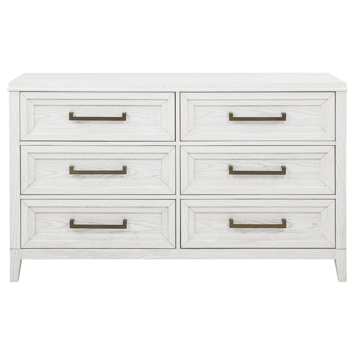 Marielle 6-drawer Bedroom Dresser Distressed White