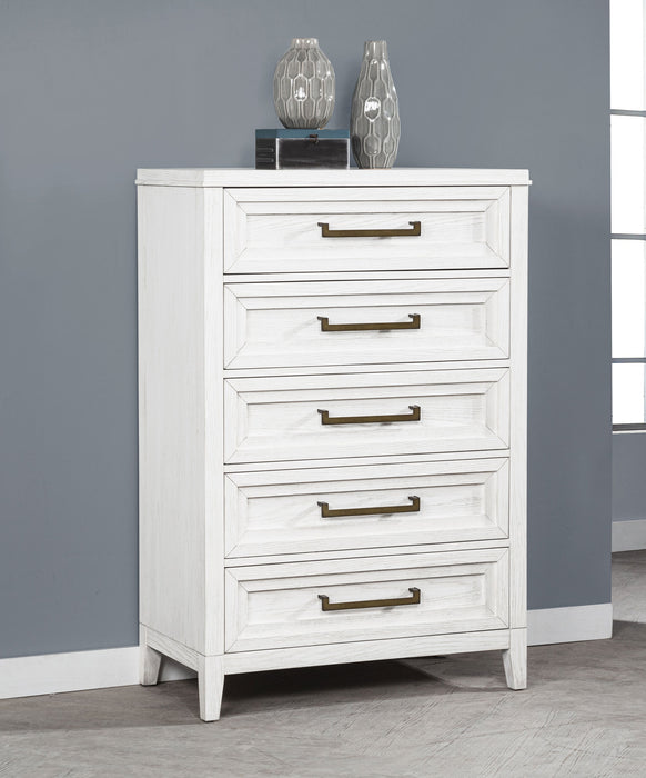 Marielle 5-drawer Bedroom Chest Distressed White