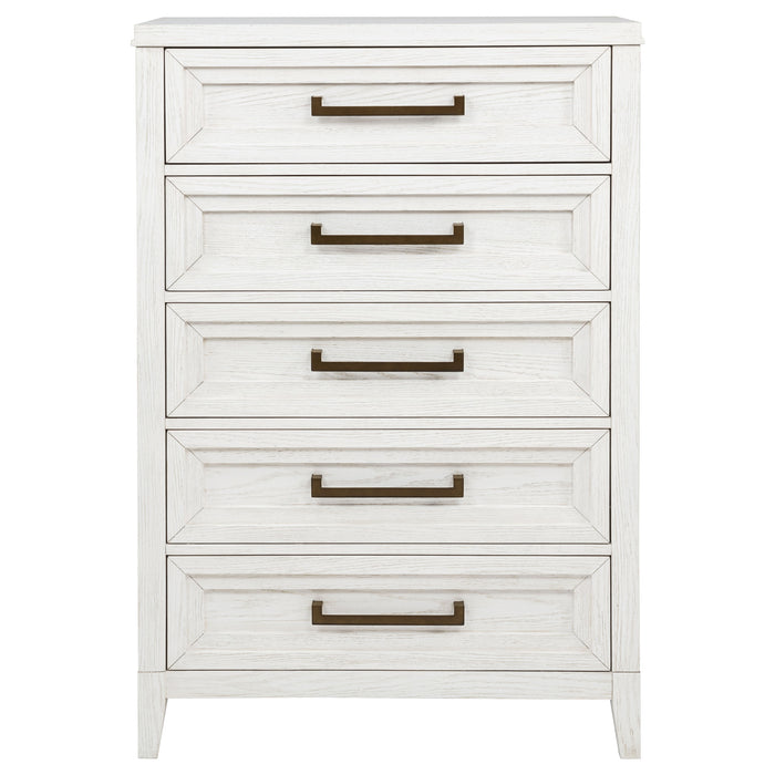Marielle 5-drawer Bedroom Chest Distressed White