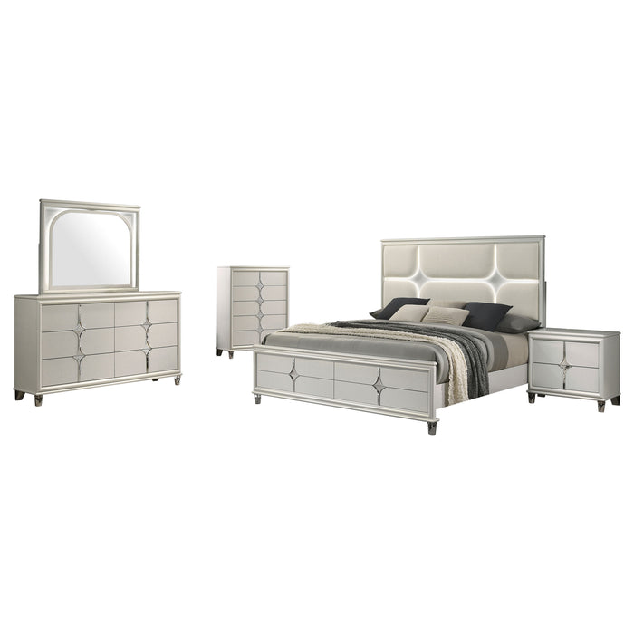 Olivia 5-piece Eastern King Bedroom Set Pearl White