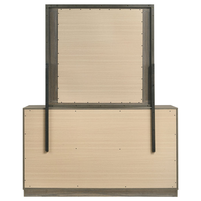 Fenwick 9-drawer Dresser with Mirror Grey Oak