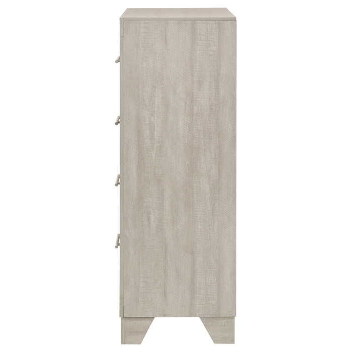 Trenton 4-drawer Bedroom Chest of Drawers Rustic Cream