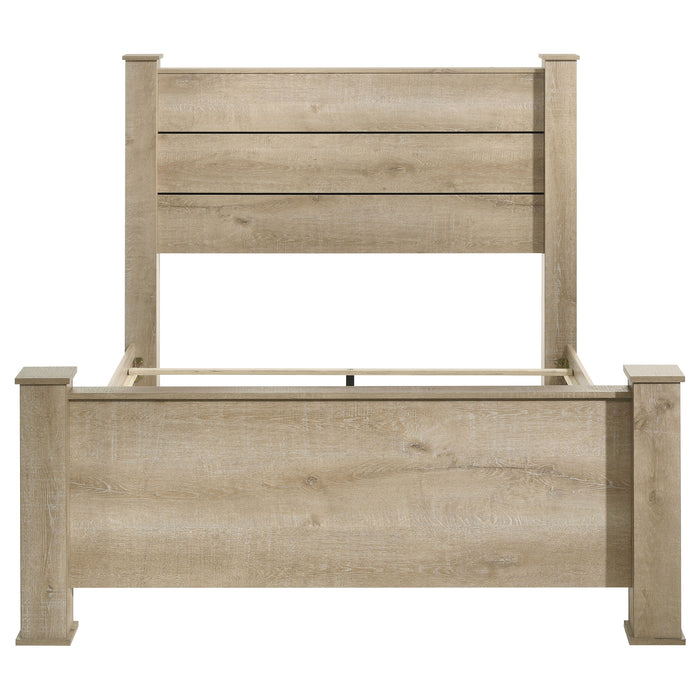 Oakglen 55-inch Eastern King Panel Bed Weathered Oak
