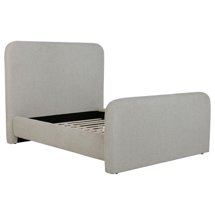 Wren Upholstered Queen Panel Bed Grey