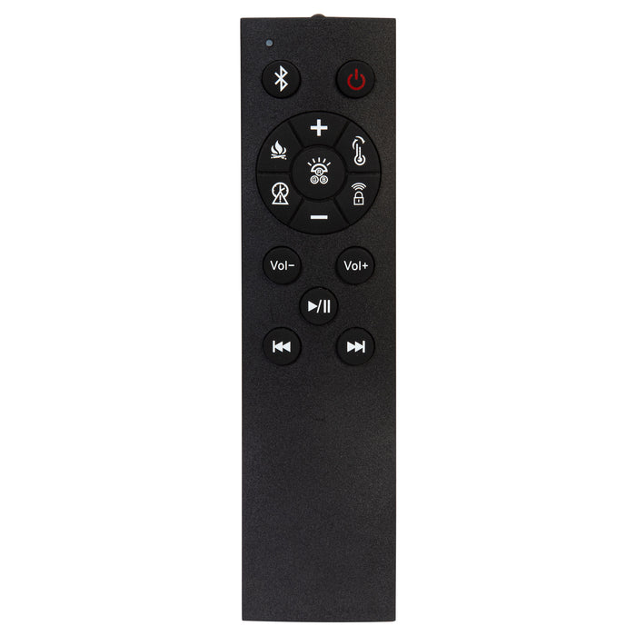 Preston Upholstered California King Audio Flame Visualizer Bed Dark Blue