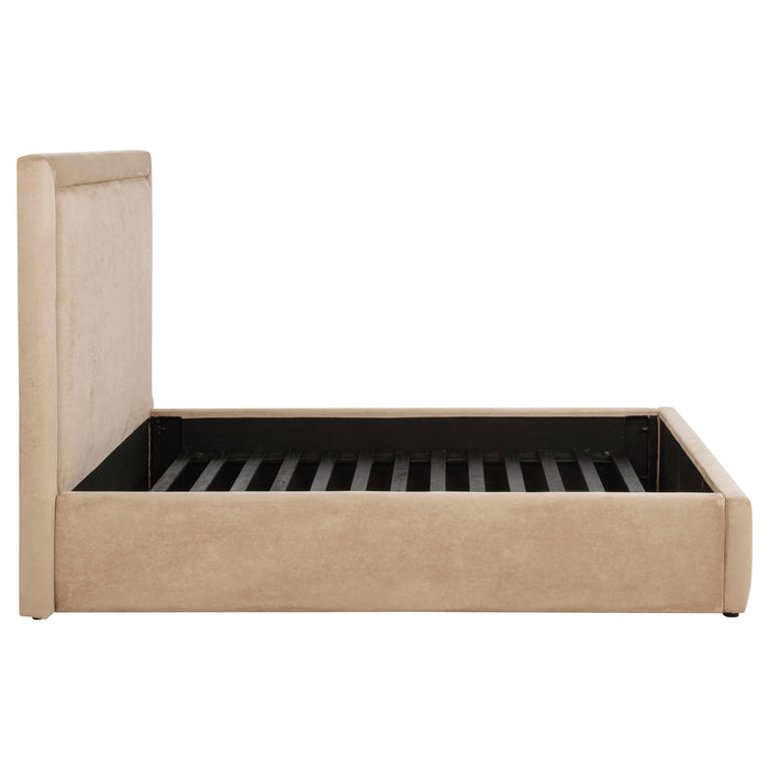Lawson 54-inch Upholstered Full Platform Bed Light Saddle