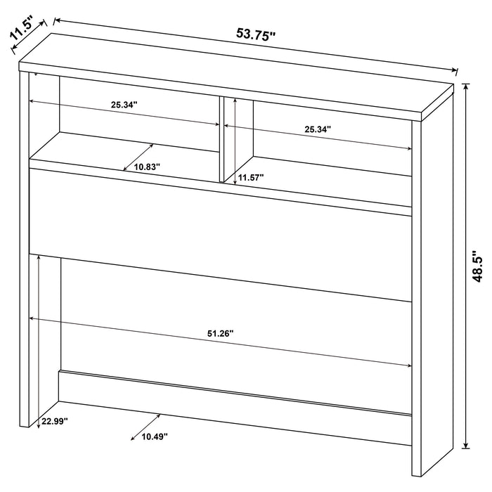Westpark 3-piece Full Bedroom Set Bookcase Headboard Black