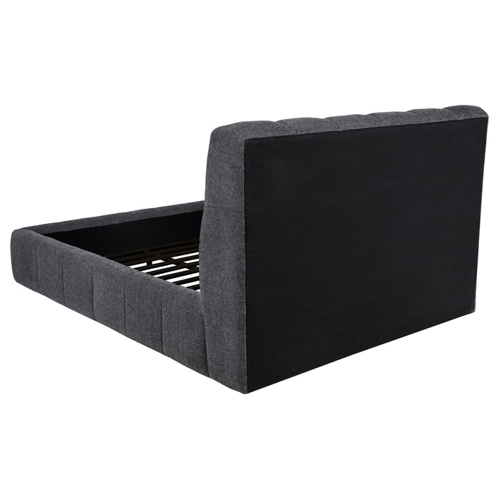 Nollet 48-inch Upholstered Queen Panel Platform Bed Grey