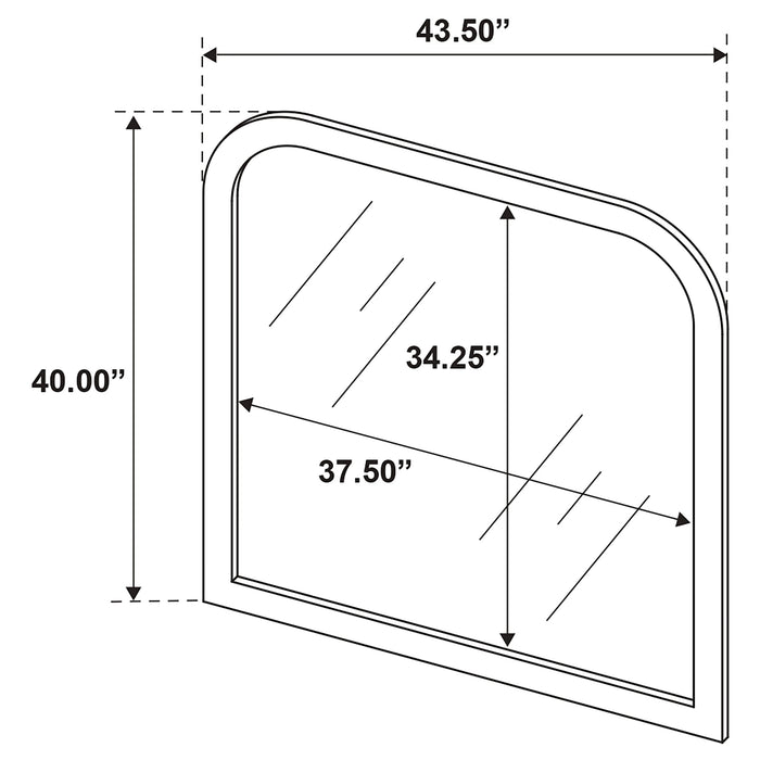 Sonya Upholstered Bedroom Dresser Mirror Ivory