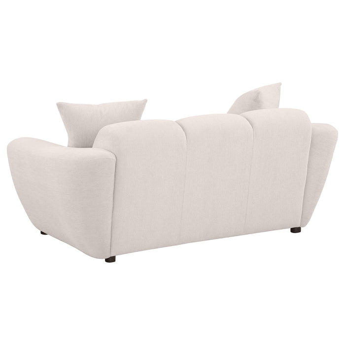Destino 2-piece Chenille Splayed Arm Sofa Set Greige