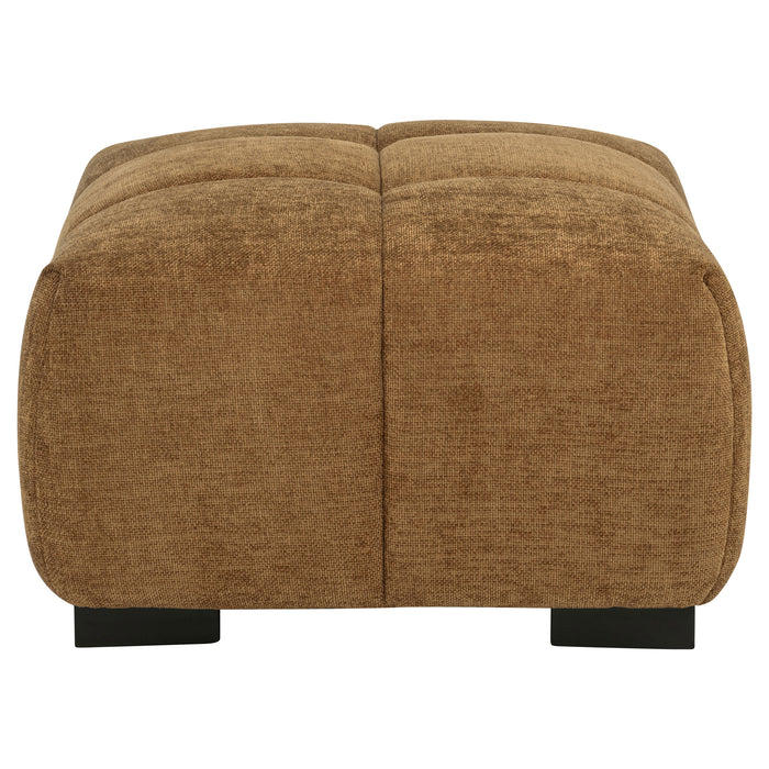 Octavia Upholstered Rectangular Ottoman Amber
