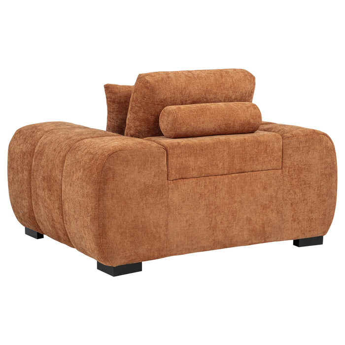Octavia Upholstered Track Arm Accent Chair Orange