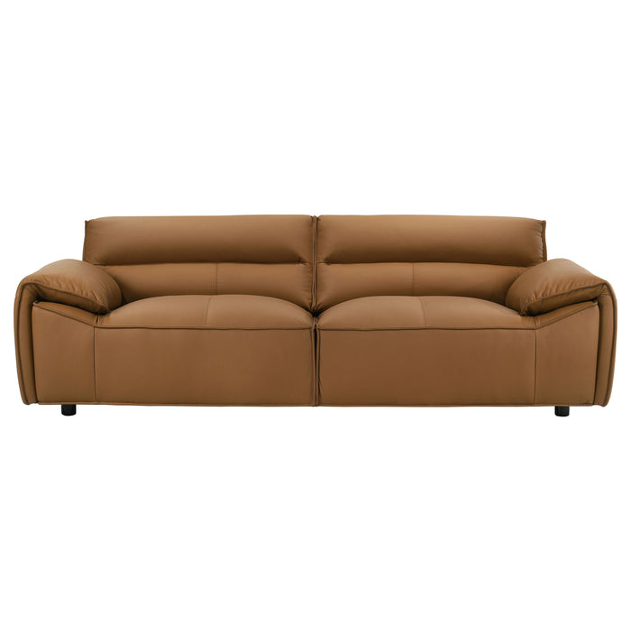 Buxton 2-piece Leather Upholstered Sofa Set Orange