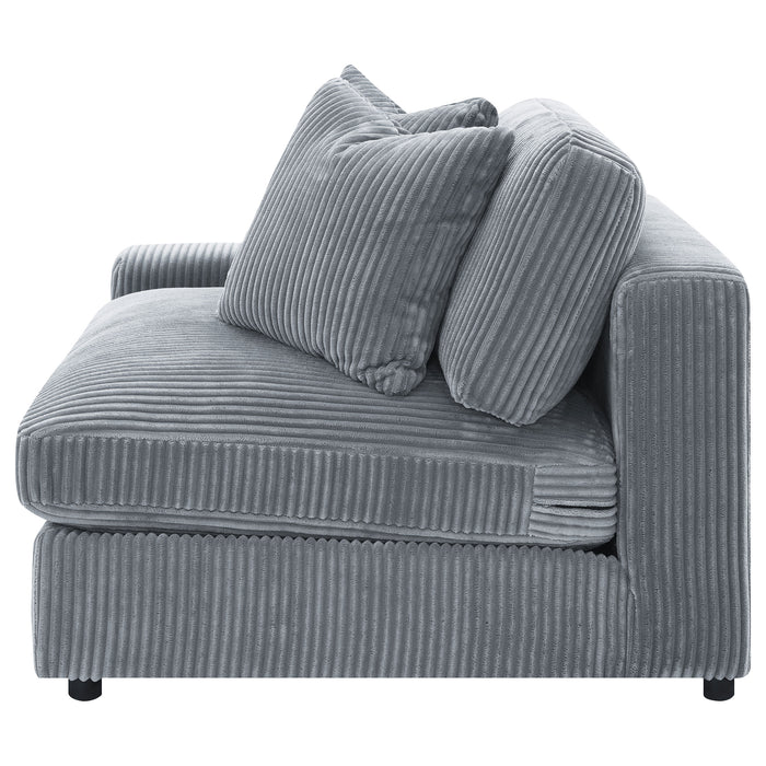 Blaine Upholstered Reversible Chaise Sectional Sofa Fog