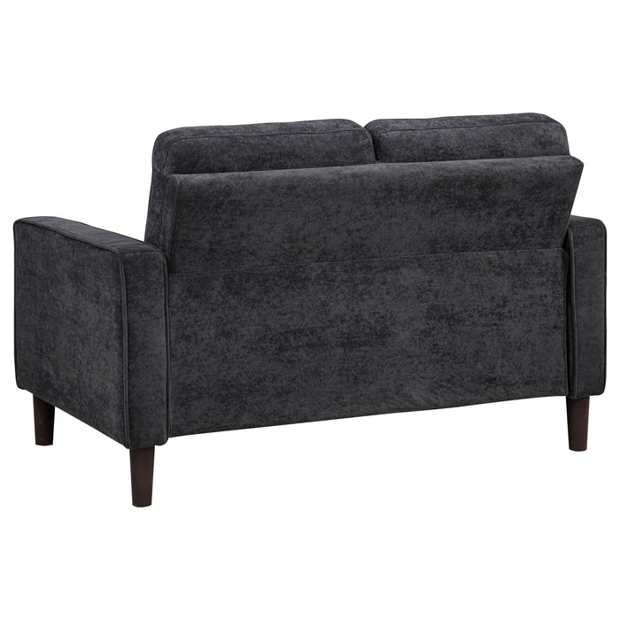 Bowen II 3-piece Upholstered Track Arm Sofa Set Steel Grey