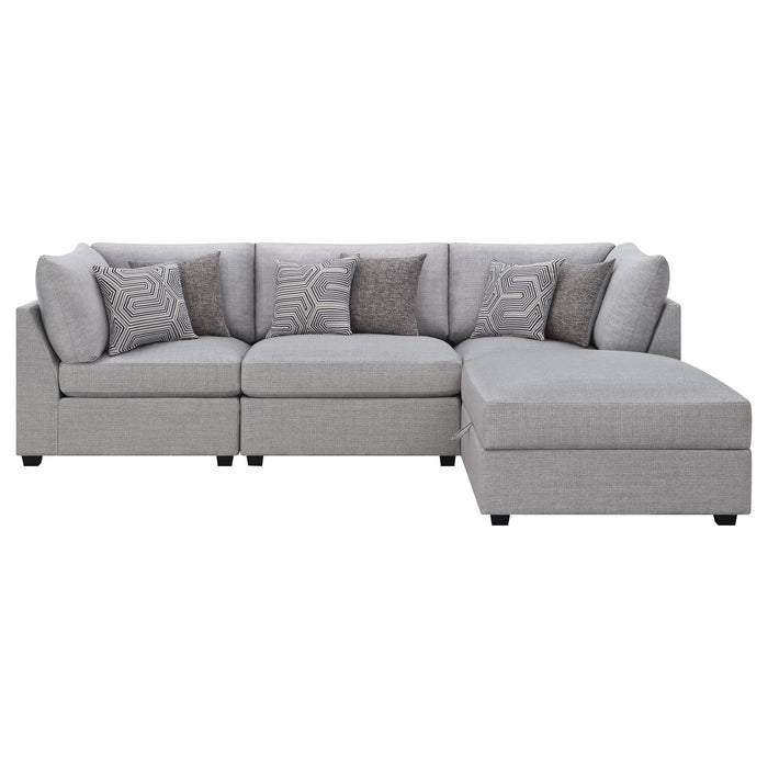 Cambria 4-piece Upholstered Modular Sectional Sofa Grey