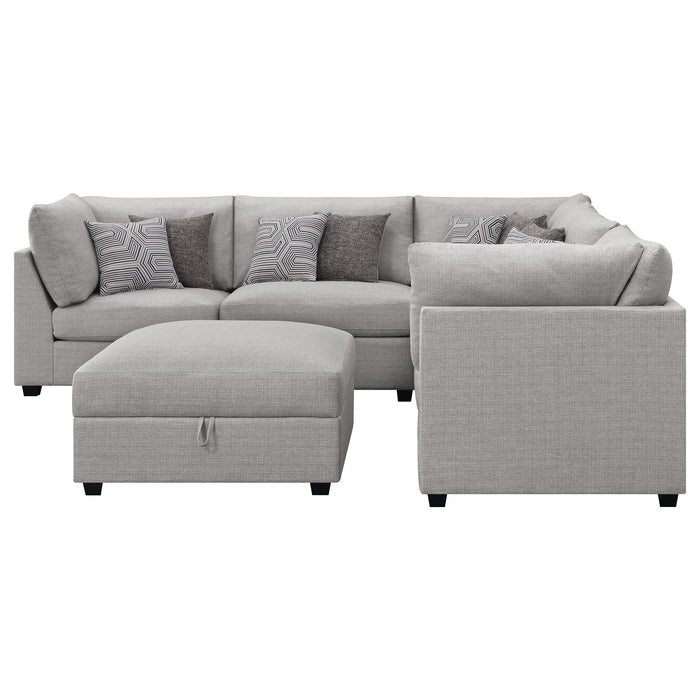 Cambria 6-piece Upholstered Modular Sectional Sofa Grey
