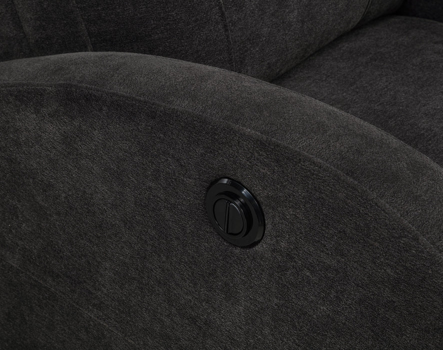 Grant Fabric Upholstered Power Recliner Chair Charcoal Grey