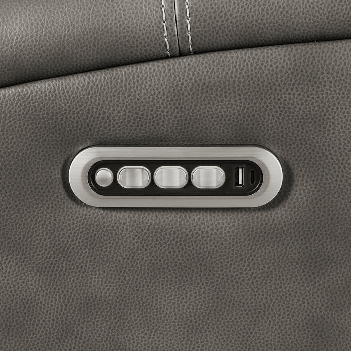 Brickston Triple Power Reclining Loveseat Charcoal