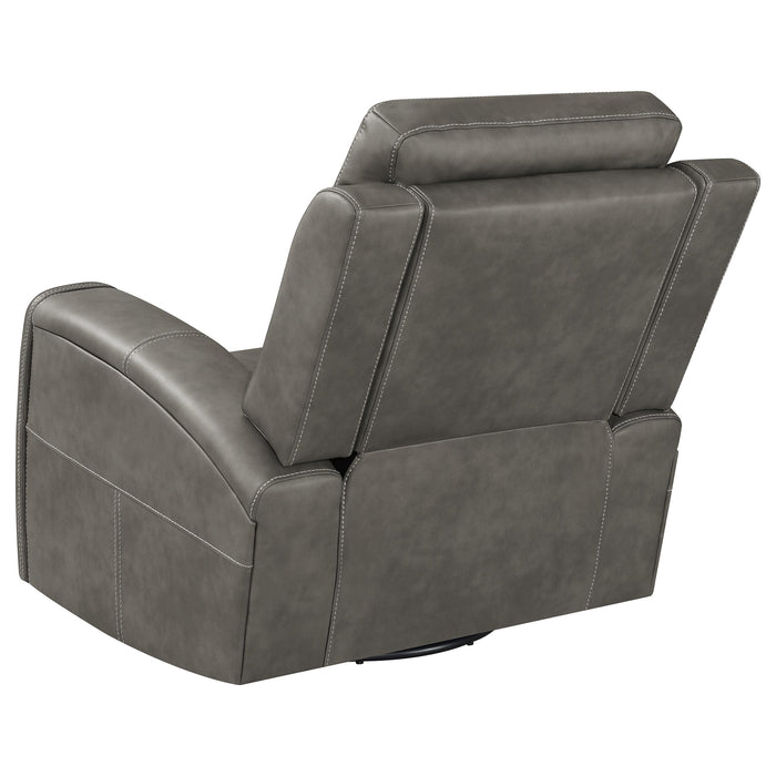 Brickston Triple Power Swivel Glider Recliner Charcoal