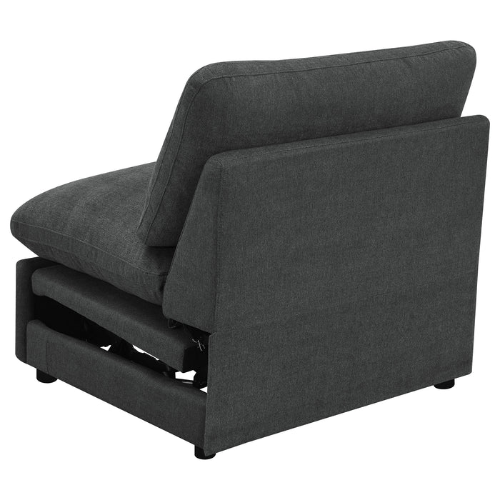 Collins Modular Power Armless Recliner Dark Grey