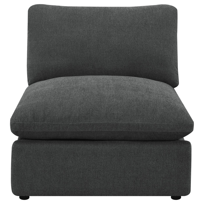 Collins Modular Power Armless Recliner Dark Grey