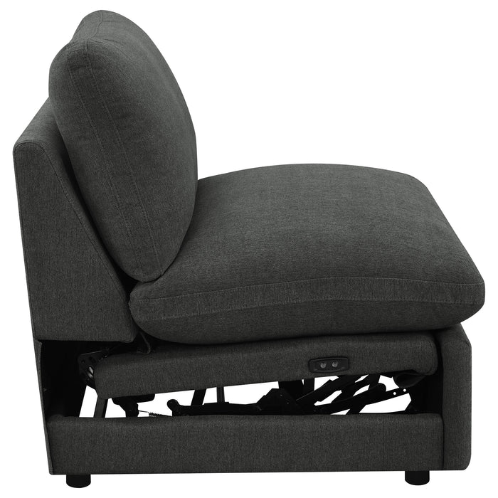 Collins Modular Power Armless Recliner Dark Grey
