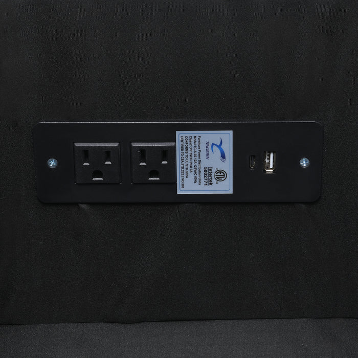 Collins 5-piece Power Reclining Home Theater Seating Dark Grey