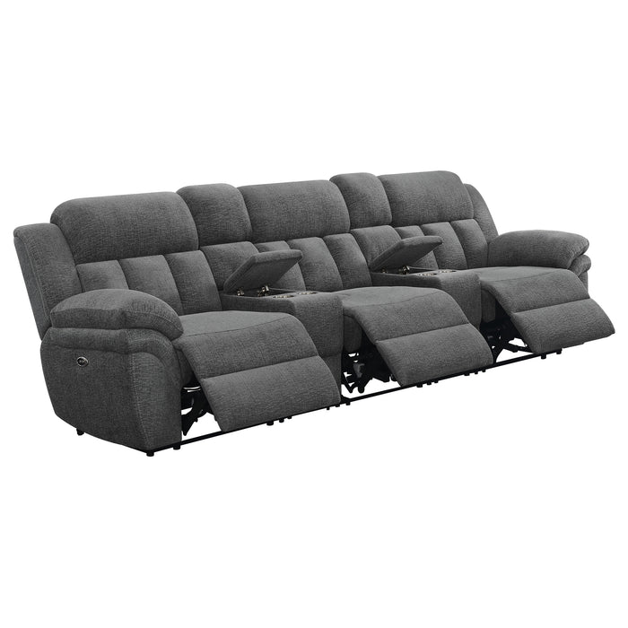 Bahrain 5-piece Power Home Theater Seating Charcoal