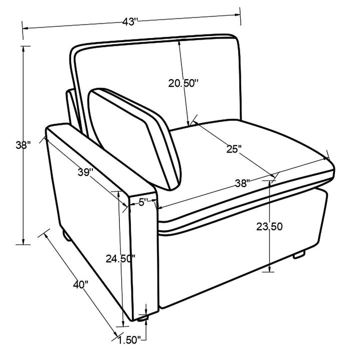 Collins Modular LAF Power Recliner Grey