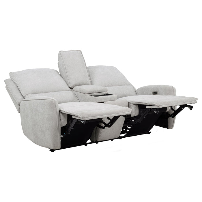 Sylmar 3-piece Chenille Power Reclining Sofa Set Dove Grey