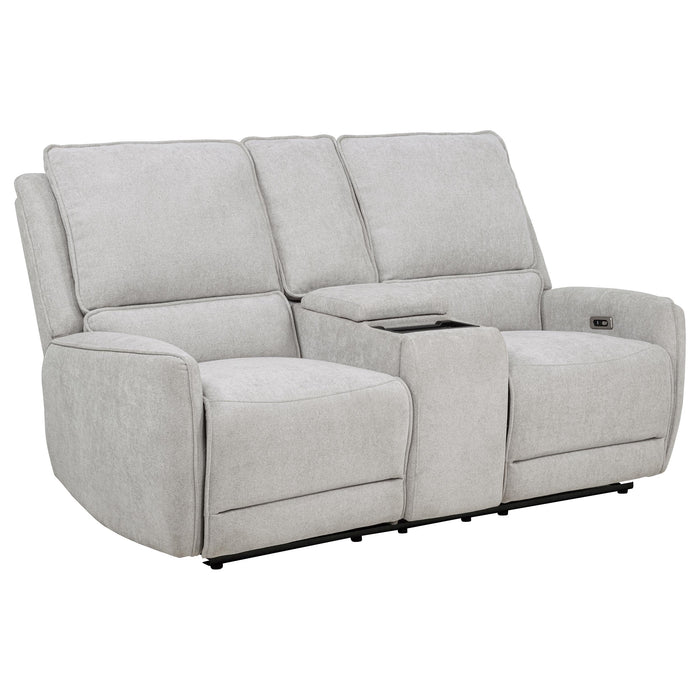 Sylmar 3-piece Chenille Power Reclining Sofa Set Dove Grey