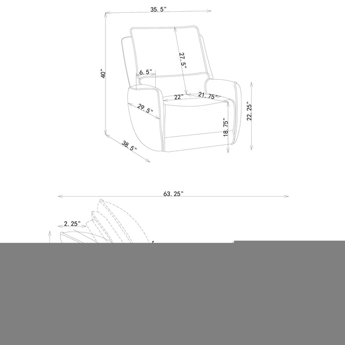 Sylmar 3-piece Chenille Power Reclining Sofa Set Dove Grey