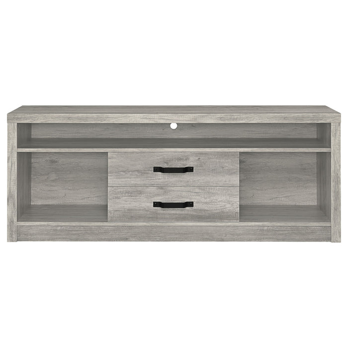 Burke 2-drawer Engineered Wood 59-inch TV Stand Grey Driftwood