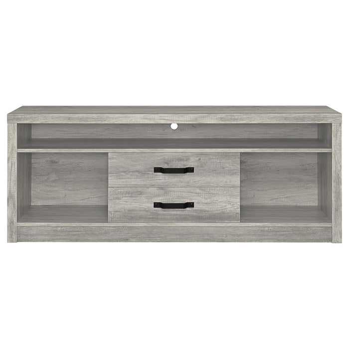 Burke 3-piece 59-inch TV Entertainment Center Grey Driftwood