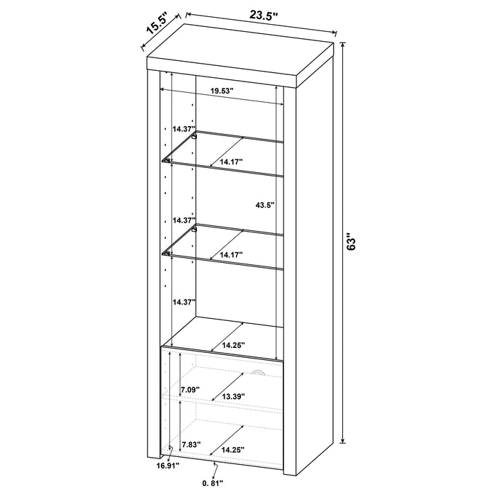 Jude 3-piece 71-inch TV Entertainment Center White High Gloss