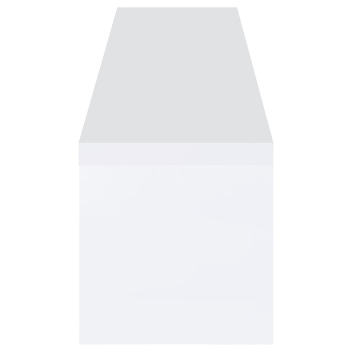 Jude 2-door Engineered Wood 79-inch TV Stand High Gloss White