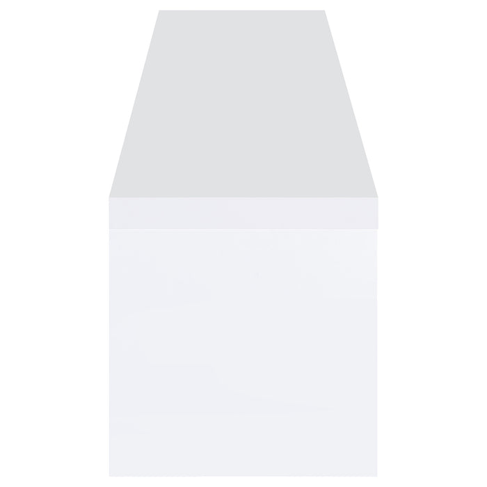 Jude 2-door Engineered Wood 79-inch TV Stand High Gloss White