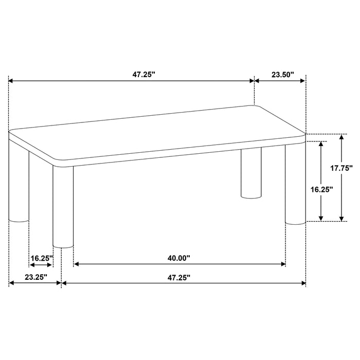 Castlewood Engineered Wood Cocktail Coffee Table Light Oak