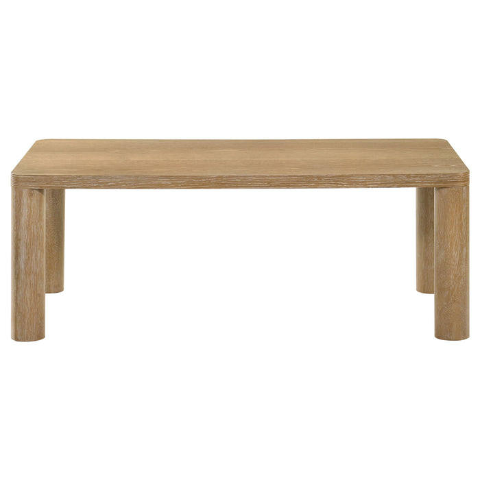 Castlewood 2-piece Cocktail Coffee Table Set Light Oak