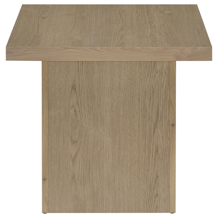 Devar 3-piece Square Cocktail Coffee End Table Set Latte