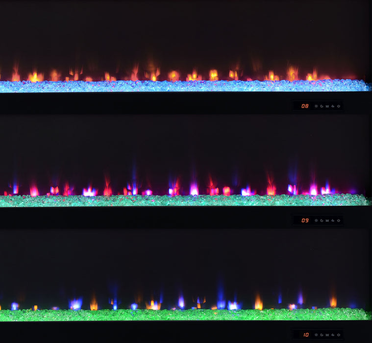 Deiter 79-inch TV Stand Fireplace Media Console Black