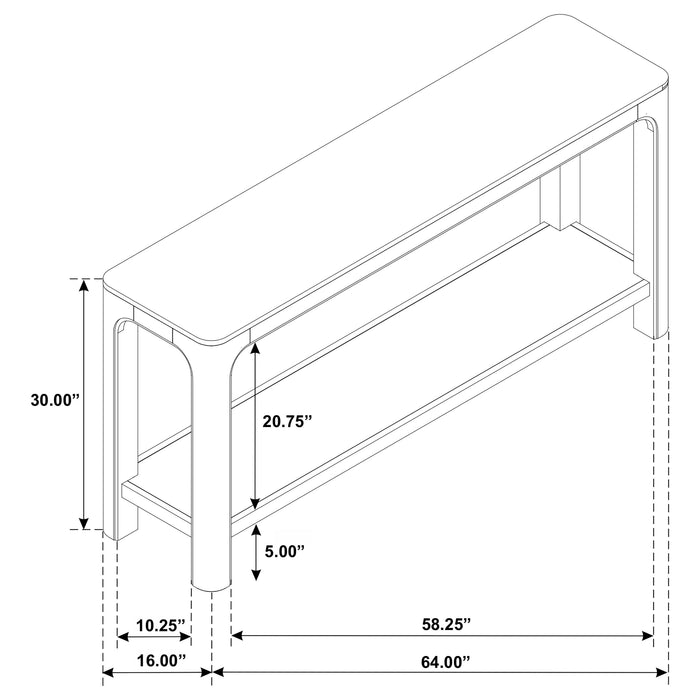 Solano 64-inch Entryway Console Sofa Table Weathered Mango