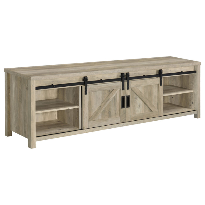 Madra 2-door Engineered Wood 79-inch TV Stand Distressed Pine