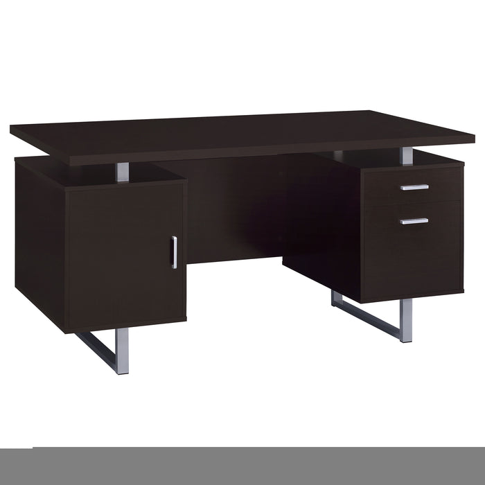 Lawtey 60-inch 2-drawer Office Computer Desk Cappuccino