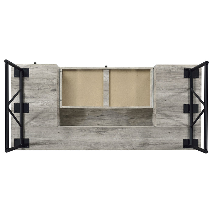 Analiese 63-inch 4-drawer Writing Desk Grey Driftwood