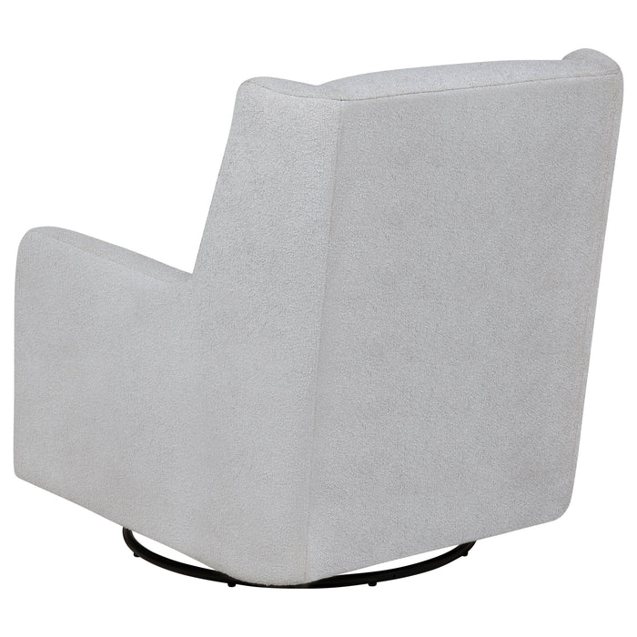 Serra Boucle Upholstered Swivel Glider Dove Grey