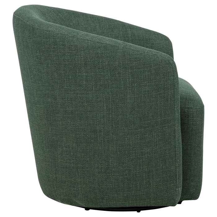 Mossbrook Fabric Upholstered Swivel Accent Chair Green