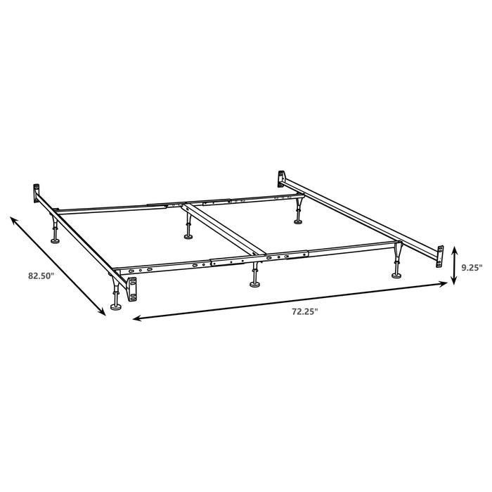 Esme California King Bed Frame Black (Headboard & Footboard)