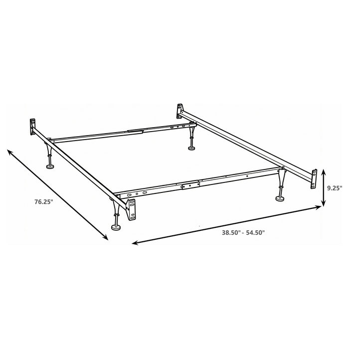 Esme Twin or Full Bed Frame Black (Headboard & Footboard)